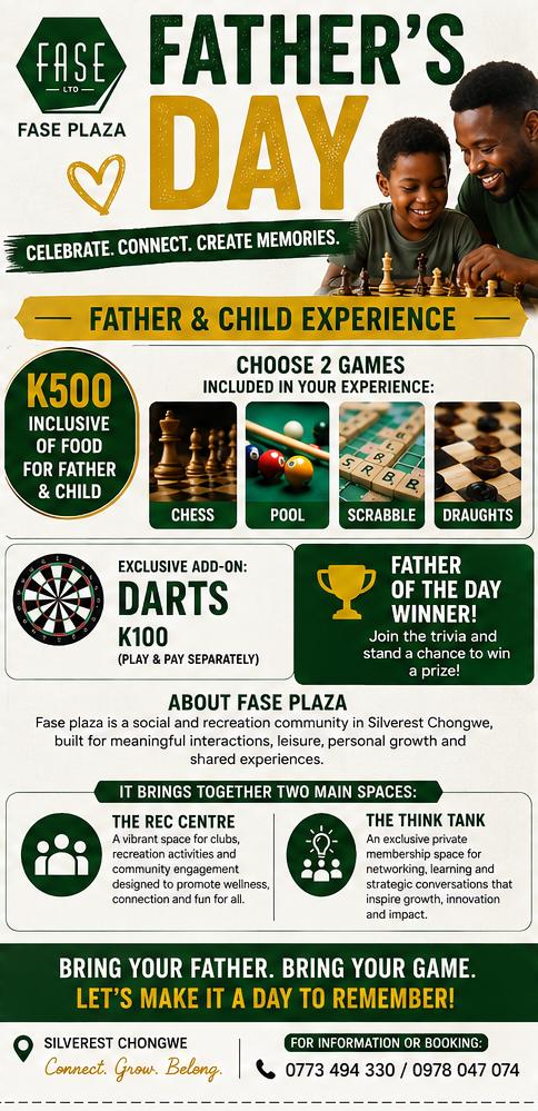 👨🏾‍👧 FATHER’S DAY AT FASE PLAZA 👨🏾‍👦