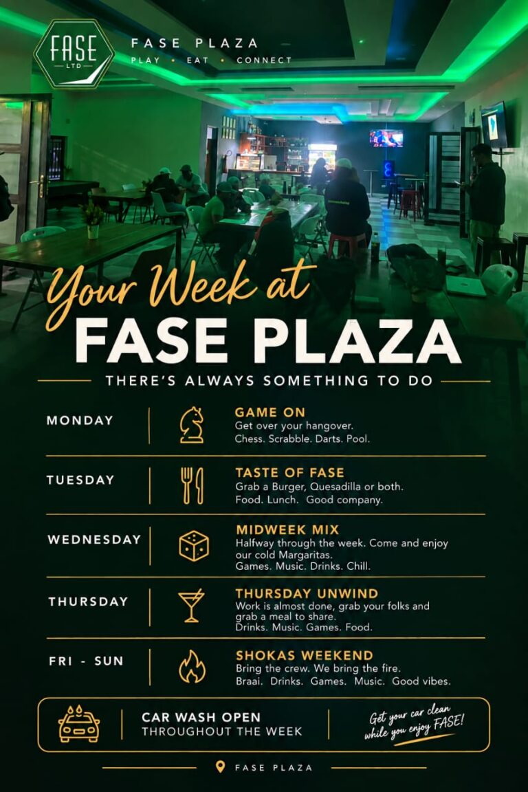 There’s always something happening at FASE Plaza! 🎯🍔🎶🔥